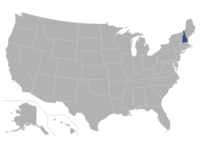 New Hampshire highlighted in a map of the U.S.